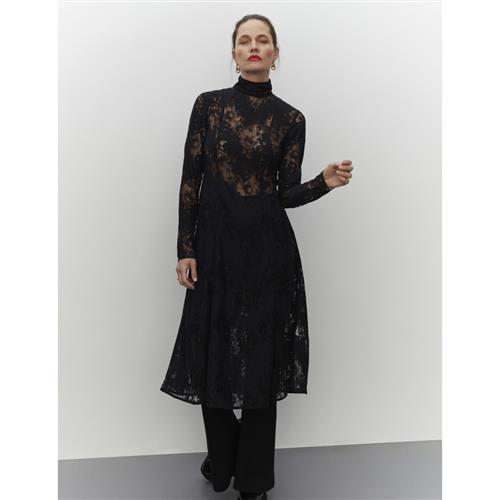 DAY Birger et Mikkelsen Basil Artistic Lace Kvinde Black Midi Kjoler Str 44 - hos Magasin