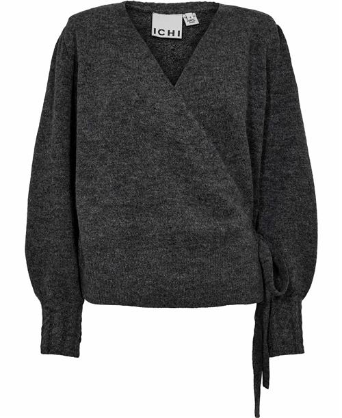 ICHI Iholene CA3 Kvinde Dark Grey Melange Cardigans Regular Fit Str S - hos Magasin