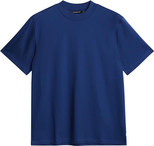 J. Lindeberg Ace Mock Neck Tshirt Mand Estate Blue Kortærmede T-shirts Str L - hos Magasin