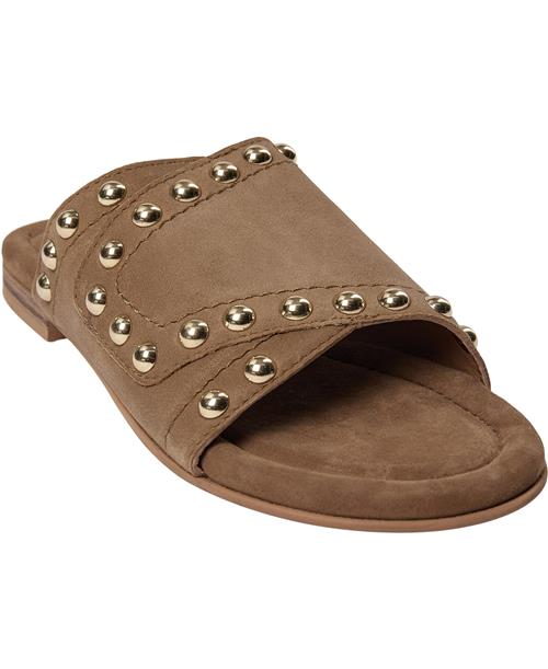 Se Billi Bi Sandal A7110 Kvinde Beige Suede 52 Flade Sandaler Str 40 - hos Magasin ved Magasin