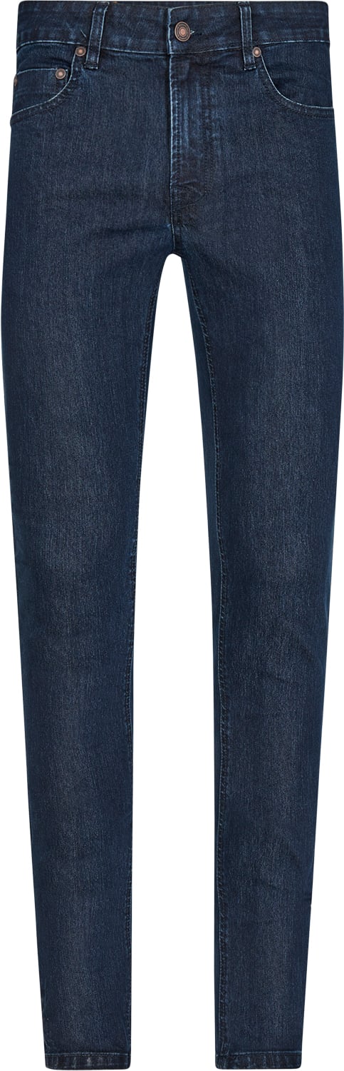 Bruun & Stengade BS Eastwood Slim Fit Jeans Mand Mørkeblå Jeans Str W32 / L34 - Bomuld hos Magasin