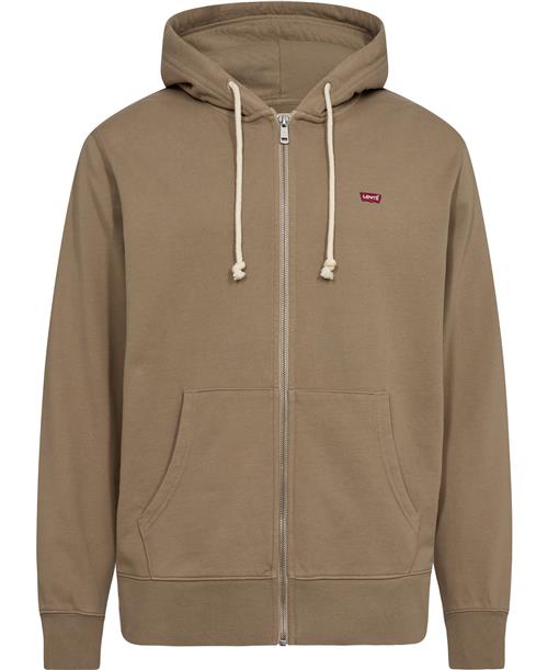 Se Levi's THE Original HM ZIP UP FOG Mand Hvid Hoodies Str S - hos Magasin ved Magasin