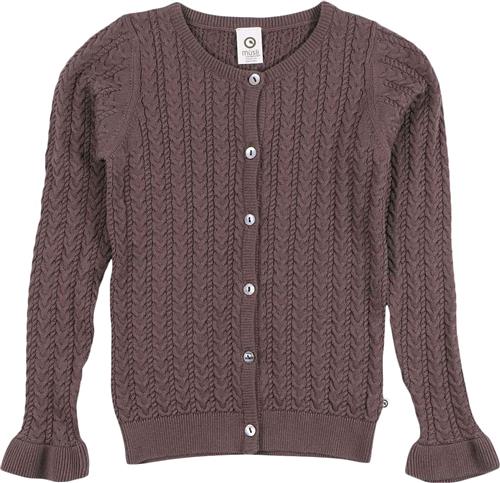 Müsli by Green Cotton Knit Frill Cardigan Str 122 - 1xae Cardigans Bomuld hos Magasin