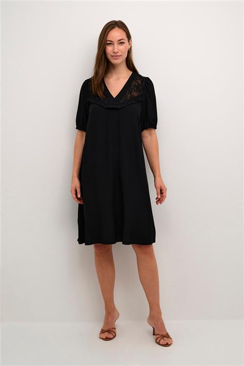 Culture Cuasmine Dress Kvinde Black Midi Kjoler Str XS - hos Magasin