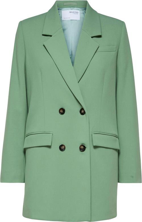 Se Selected Femme Slfmyna LS Relaxed Blazer W Kvinde Loden Frost Blazere Str 42 - hos Magasin ved Magasin