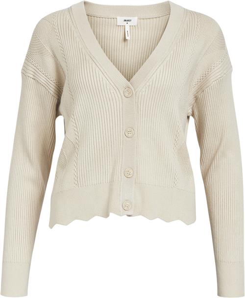 Se Object Objdoris L/S Knit Cardigan Pb15 Kvinde Sandshell Cardigans Str L - hos Magasin ved Magasin