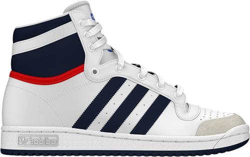 adidas TOP TEN HI C Ftwwht/dkblue/powred Sneakers Str 34 - Læder hos Magasin