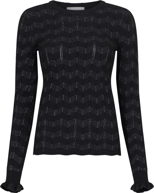 Neo Noir Nelle Glitter Knit Blouse Kvinde Black Sweaters Str 38 - hos Magasin