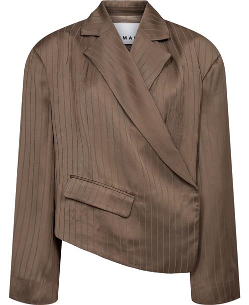 Se REMAIN Asymmetric Blazer Kvinde Timber Wolf Blazere Str 34 - hos Magasin ved Magasin