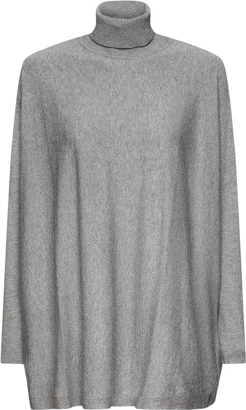 Esprit CVE Batwing sw Kvinde Medium Grey 5 Rullekraver Str L - hos Magasin