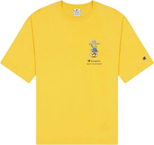 Se Champion Graphic Crewneck Tshirt Mand Amber Yellow Kortærmede T-shirts Str L - Bomuld hos Magasin ved Magasin