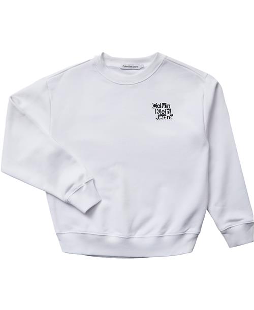 Calvin Klein Placed Inst. Grid Crewneck Str 10 år - Yaf Sweatshirts hos Magasin