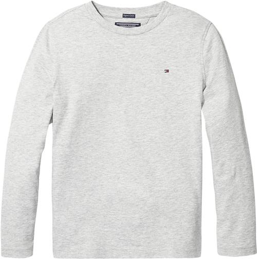 Tommy Hilfiger Boys Basic CN Knit L/S Str 4 år / 104 cm - Grå Strik Bomuld hos Magasin