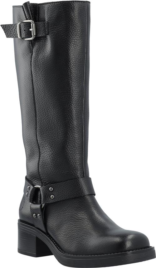 Cashott Casrikke Tall Biker Boot Leather Kvinde Black Cowboy & Biker Str 41 - hos Magasin