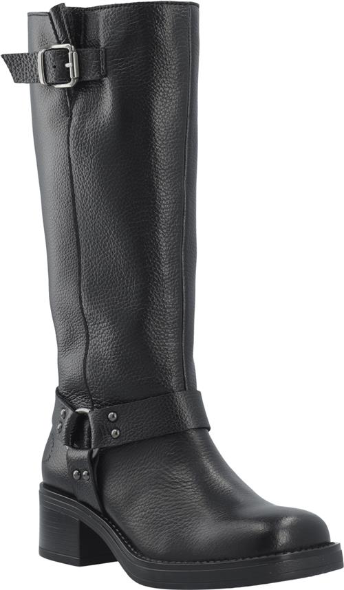 Cashott Casrikke Tall Biker Boot Leather Kvinde Black Cowboy & Biker Str 36 - hos Magasin