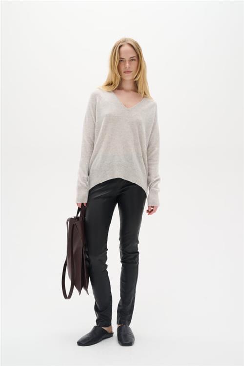 InWear Luella Leather Leggings Premium Kvinde Sort Læderbukser Str 36 - hos Magasin