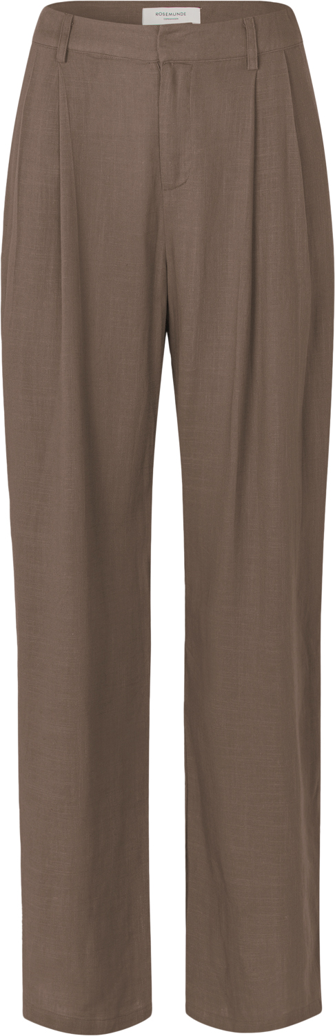 Se Rosemunde Linen Trousers Kvinde Sand Bukser Med Lige Ben Str 44 - hos Magasin ved Magasin