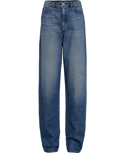 Emporio Armani Giacca Kvinde Blue Navy Straight Jeans Str 42 - hos Magasin