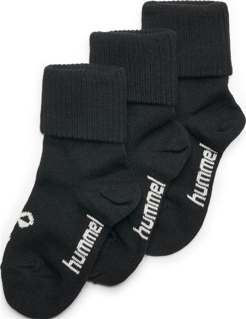 Hummel Sora 3pack Sock Str 21-23 - Sort Strømper Bomuld hos Magasin