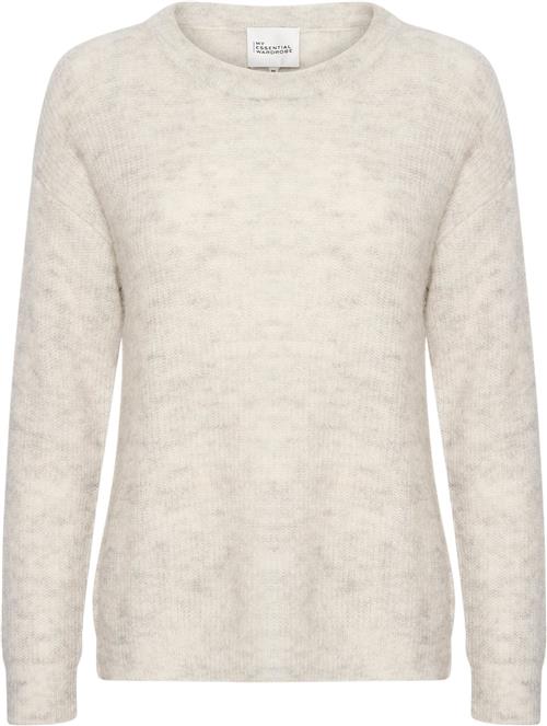 My Essential Wardrobe 05 THE Knit Pullover Kvinde Light Grey Melange Sweaters Casual Fit Str XS - hos Magasin