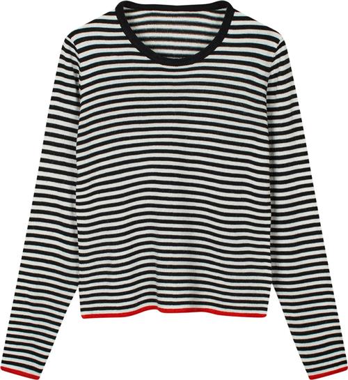 Mads Nørgaard - Copenhagen One Stripe Ellis Knit Kvinde Sort Sweaters Str S - hos Magasin