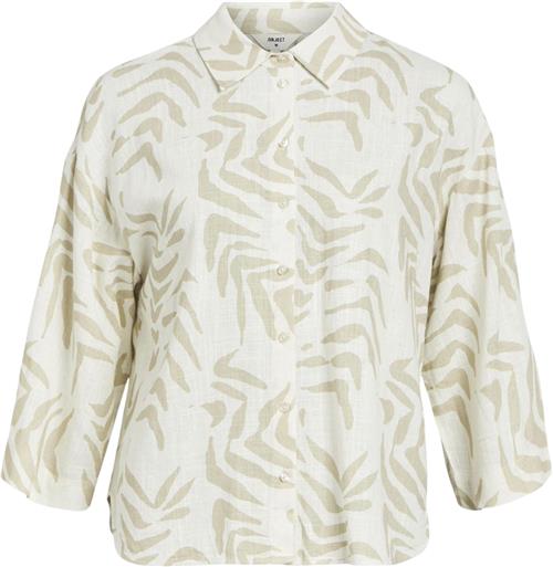 Object Objemira L/S Shirt 131 Kvinde Sandshell/natural Langærmede Skjorter Str 36 - hos Magasin