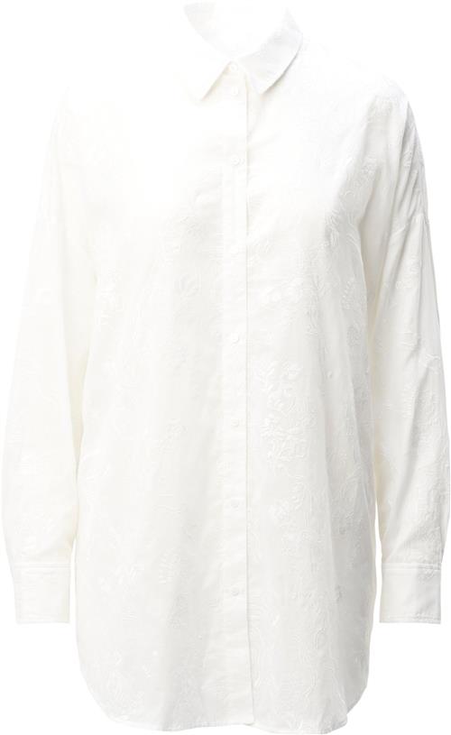 Se Lala Berlin Blouse Bam Kvinde Magic Garden Embroidery White Langærmede Skjorter Str L - hos Magasin ved Magasin