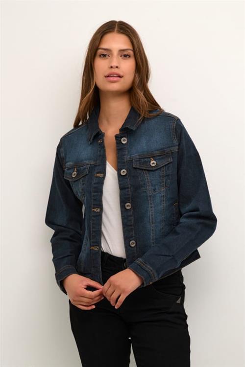 Cream Lisa Denim Jacket Kvinde Denim Blue Denimjakker Str 46 Denim - hos Magasin