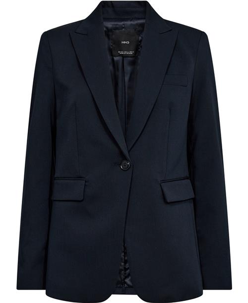 Se MANGO Fitted Suit Jacket Kvinde Navy Blazere Regular Fit Str 36 - hos Magasin ved Magasin