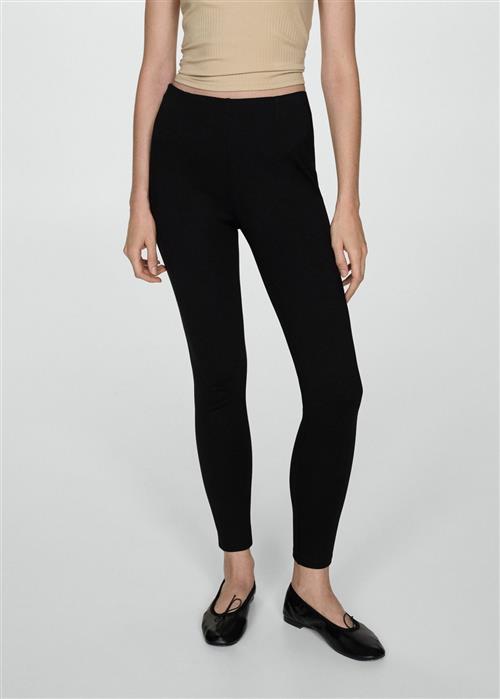 Se MANGO High Waist Leggings Kvinde Black Leggings Str XS - hos Magasin ved Magasin