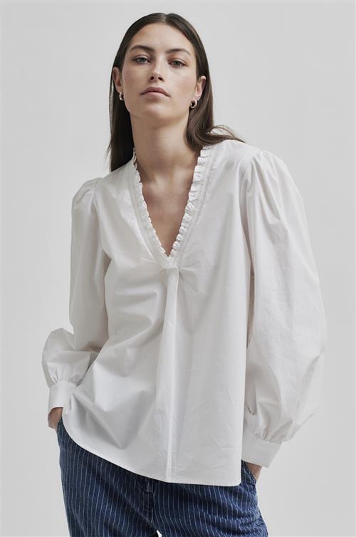 Se Second Female Calico Blouse Kvinde White Langærmede Bluser Str XS - Bomuld hos Magasin ved Magasin