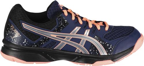 Se Asics Gelflare 7 GS Blå Sneakers Str 33.5 - Gummi hos Magasin ved Magasin