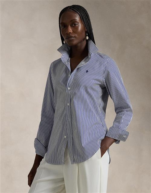 Polo Ralph Lauren 12/2 YD CTN Pwlsl-bfs Kvinde 1322 White/ Fall Royal Langærmede Skjorter Str 42 - Bomuld hos Magasin