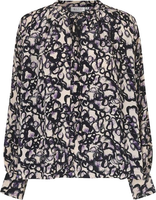 Masai Copenhagen Madortea Kvinde Purple Langærmede Bluser Str XL/LOOSE - Viskose hos Magasin