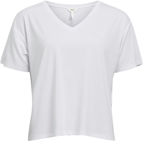 Se Object Objannie RE S/S Vneck TOP Noos Kvinde White Kortærmede T-shirts Str XS - hos Magasin ved Magasin