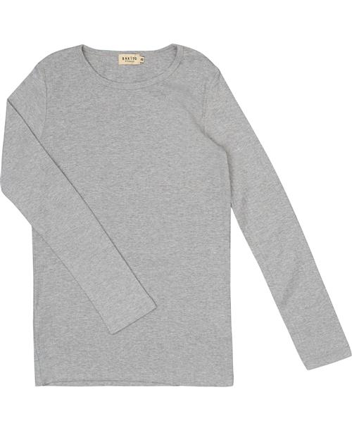 Se BAKITO by Magasin Du Nord Collection BAKITO by Magasin Mulle 1G Long Sleeve Tshirt Organic Gots Str 3 ÅR / 98 CM Grey Melange Langærmede Tshirts Bomul ved Magasin