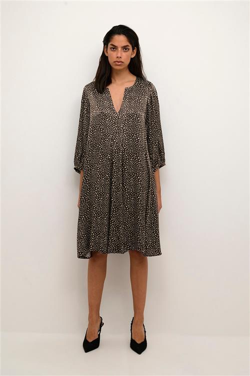 Karen by Simonsen Justinekb Indie Dress Kvinde Brushed Choco Dot Korte Kjoler Str 40 - hos Magasin