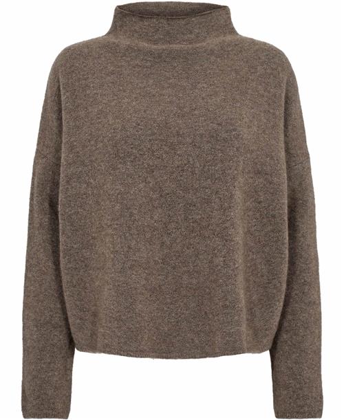 Filippa K Mika Yak Funnelneck Sweater Kvinde Dark Taupe Rullekraver Str L - hos Magasin