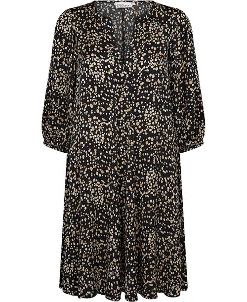 Karen by Simonsen Indiekb Dress Kvinde Black Dot Korte Kjoler Str 34 - hos Magasin