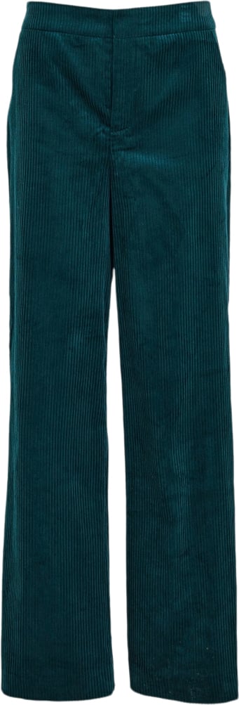 Minus Teresa High Waisted Wide Leg Corduroy Pant Kvinde Jungle Green Bukser Med Brede Ben Str 42 - hos Magasin