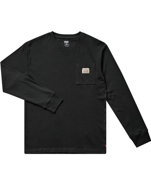 Levi's LVB Long Sleeve Pocket TEE Str 12 - Pirate Black Langærmede T-shirts hos Magasin