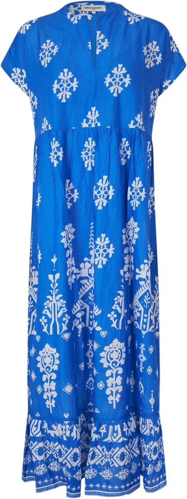 Lollys Laundry Mackayll Maxi Dress SS Kvinde Blue Maxi Kjoler Str L - hos Magasin