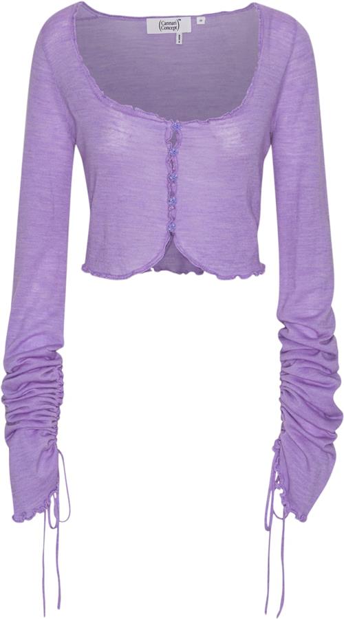 Cannari Concept Open Cardigan Kvinde Bougainvillea Toppe Str 34 - hos Magasin