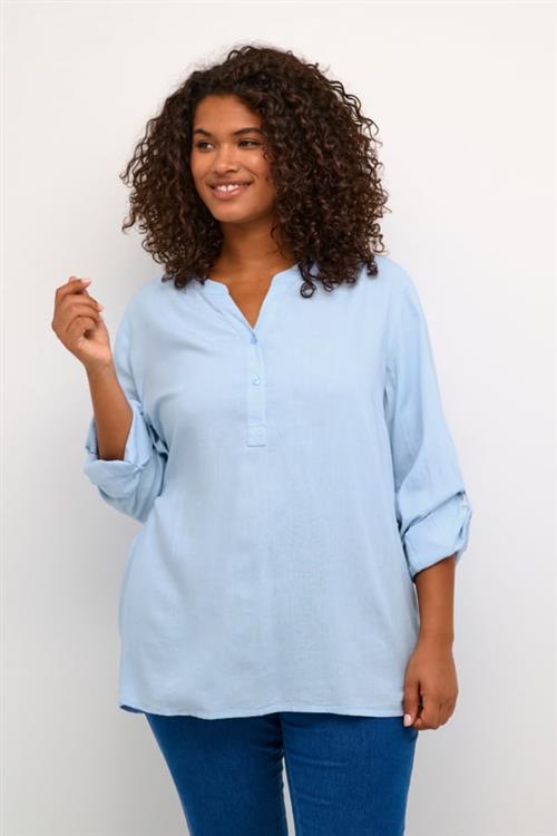 Se Kaffe Curve Kcmille Blouse Kvinde Windsurfer Langærmede Bluser Str 48 - hos Magasin ved Magasin