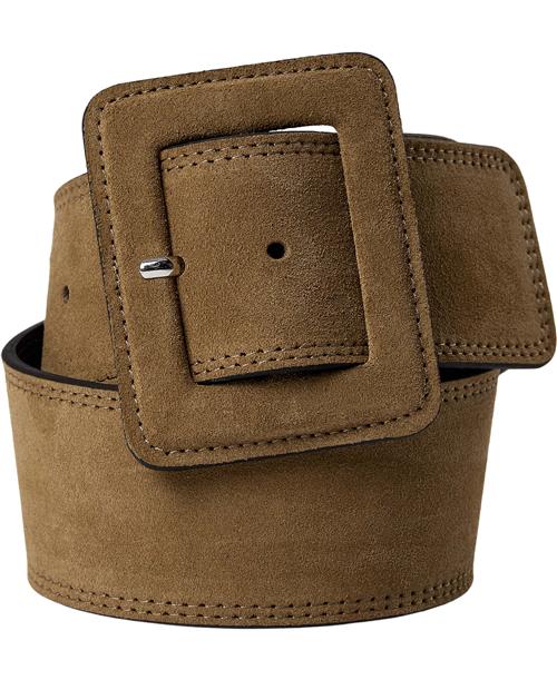 Magasin du Nord Collection Magasin Big Buckle Belt Dark Green M Bælter Læder