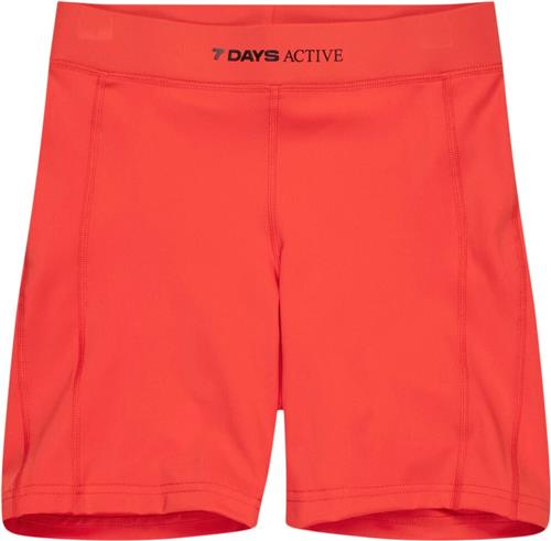 7 Days Active Training Bike Shorts Kvinde 158 Cherry Tomato Bikershorts Str XS - hos Magasin