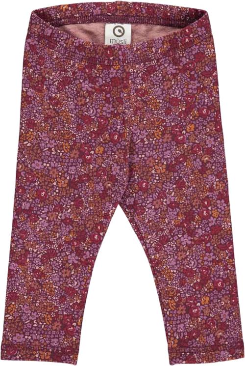 Müsli by Green Cotton Petit Blossom Leggings Baby Str 98 - Fig/boysenberry/berry Red Leggings Bomuld hos Magasin