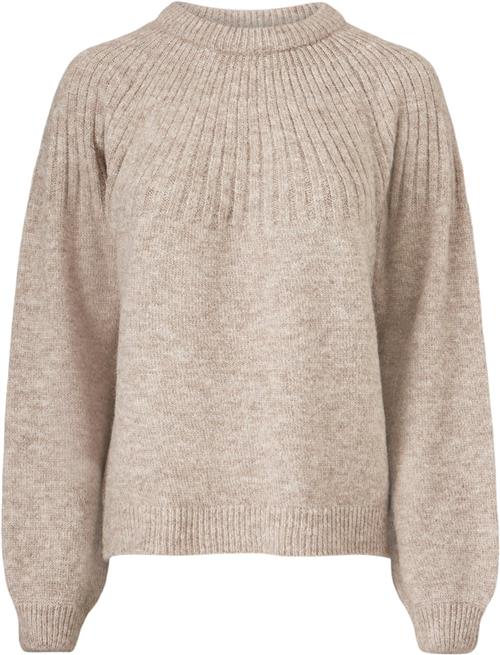 Modström Truce Oneck Kvinde Beige Melange Sweaters Str S - hos Magasin