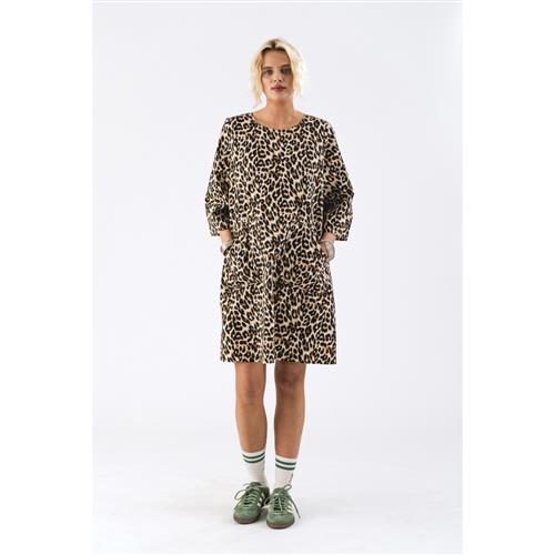 Lollys Laundry Carlall Short Dress SS Kvinde Leopard Print Korte Kjoler Str M - hos Magasin