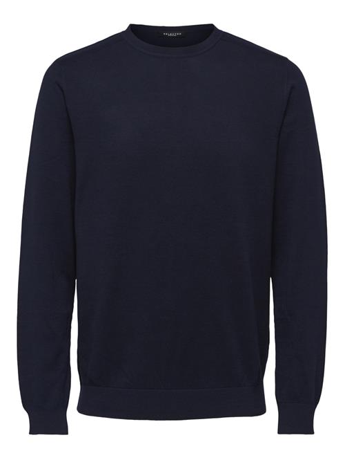 Se Selected Homme Slhberg Crew Neck B Noos Mand Blå Sweaters Str L - hos Magasin ved Magasin